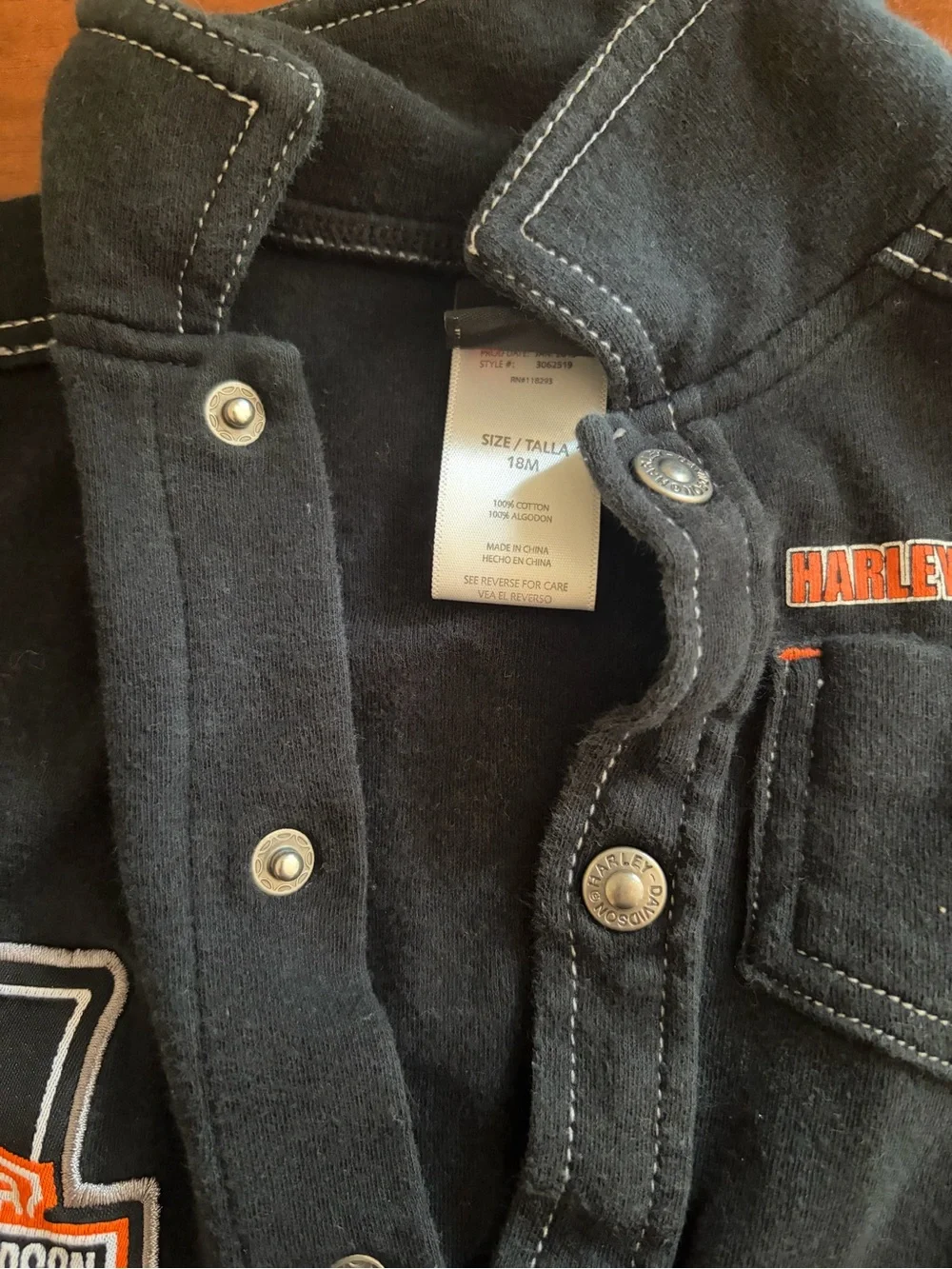 Harley Davidson Baby Outfit 18 Months